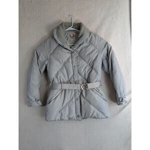 Vintage 1st Down Goose Down Puffer Jacket Light Blue Women's Medium Made USA